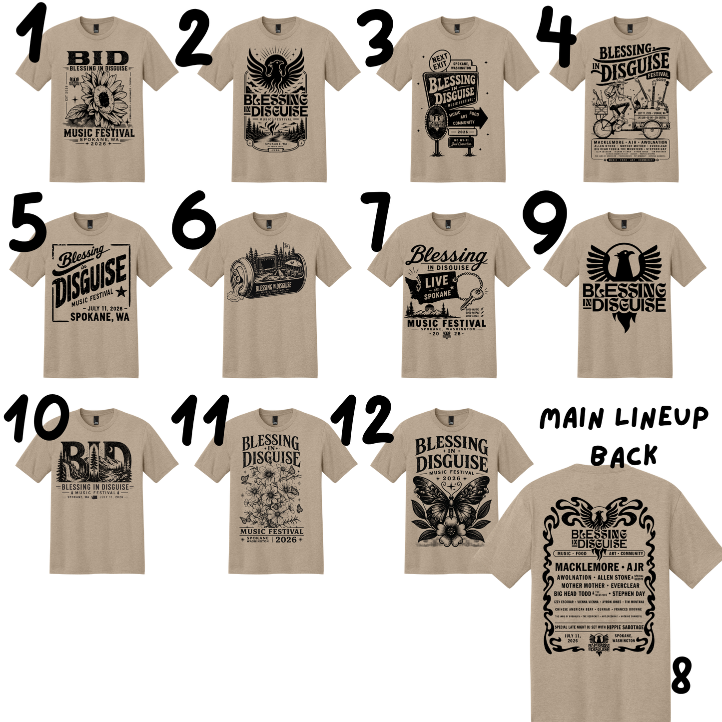Poster Lineup Tee - BID 2026