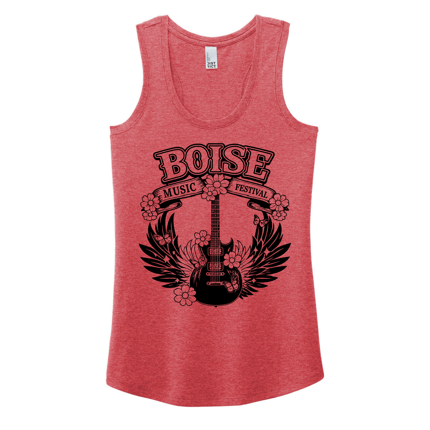 BMF 2026 - District® Women’s Perfect Tri® Racerback Tank - RED FROST