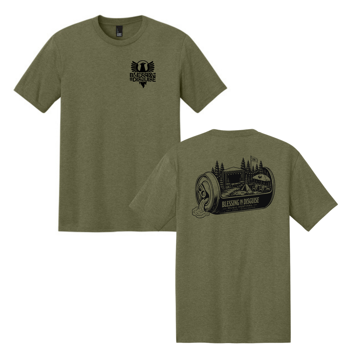 BID 2026 - District® Perfect Tri® Tee - MILITARY GREEN FROST