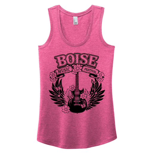 BMF 2026 - District® Women’s Perfect Tri® Racerback Tank - FUCHSIA FROST