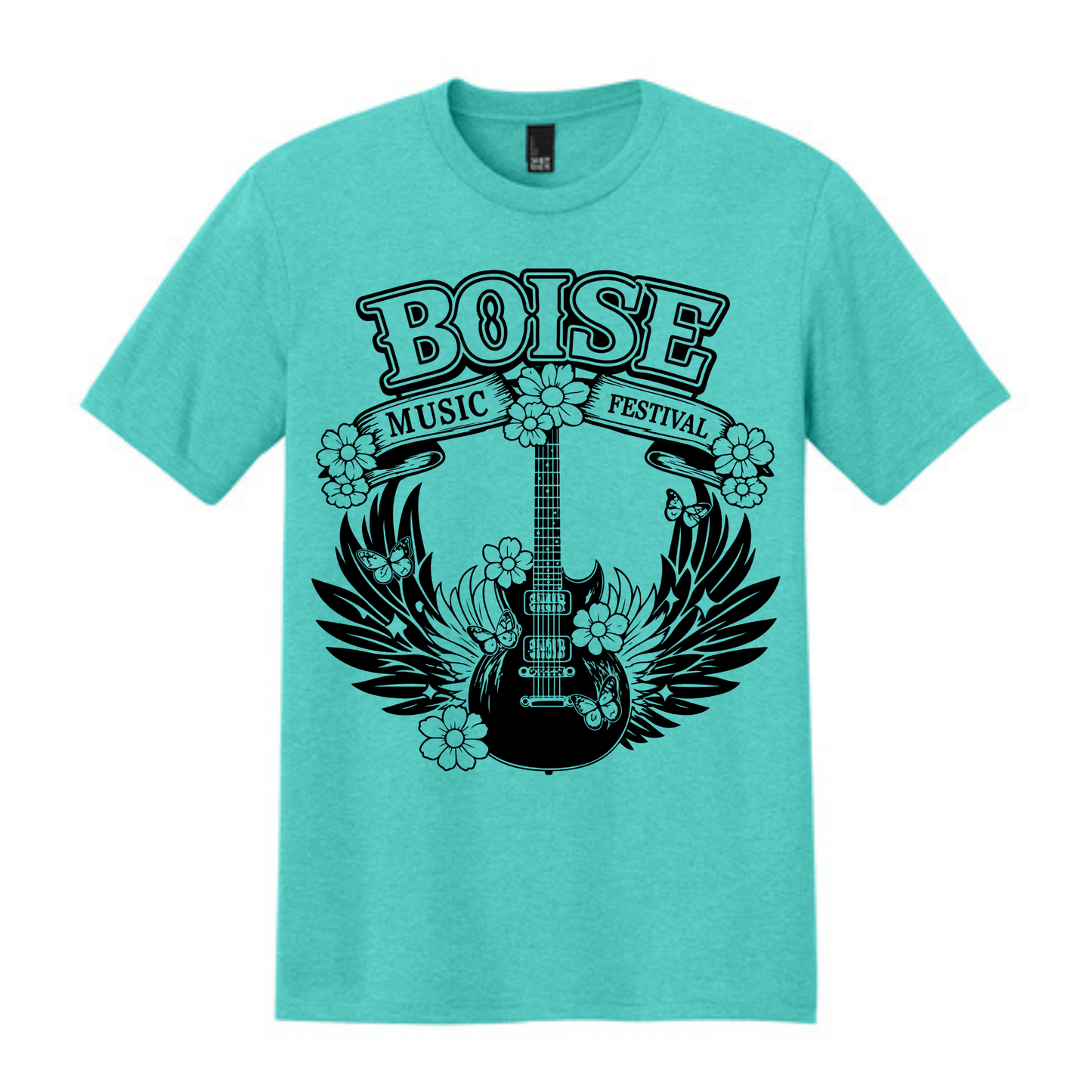 BMF 2026 - District® Perfect Tri® Tee - AQUA HEATHER