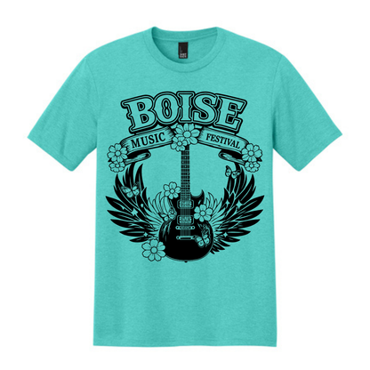 BMF 2026 - District® Perfect Tri® Tee - AQUA HEATHER