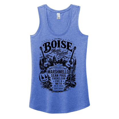 BMF 2026 - District® Women’s Perfect Tri® Racerback Tank - ROYAL FROST