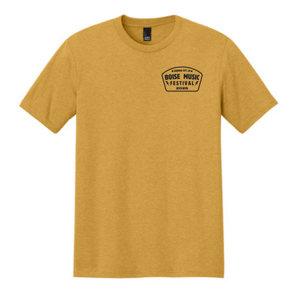 BMF 2026 - District® Perfect Tri® Tee - OCHRE YELLOW HEATHER