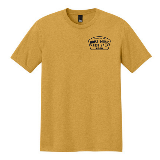 BMF 2026 - District® Perfect Tri® Tee - OCHRE YELLOW HEATHER