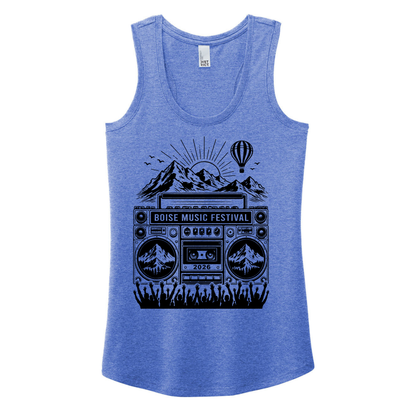 BMF 2026 - District® Women’s Perfect Tri® Racerback Tank - ROYAL FROST