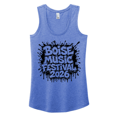 BMF 2026 - District® Women’s Perfect Tri® Racerback Tank - ROYAL FROST