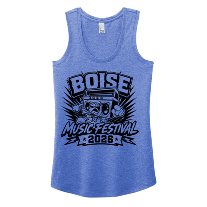 BMF 2026 - District® Women’s Perfect Tri® Racerback Tank - ROYAL FROST