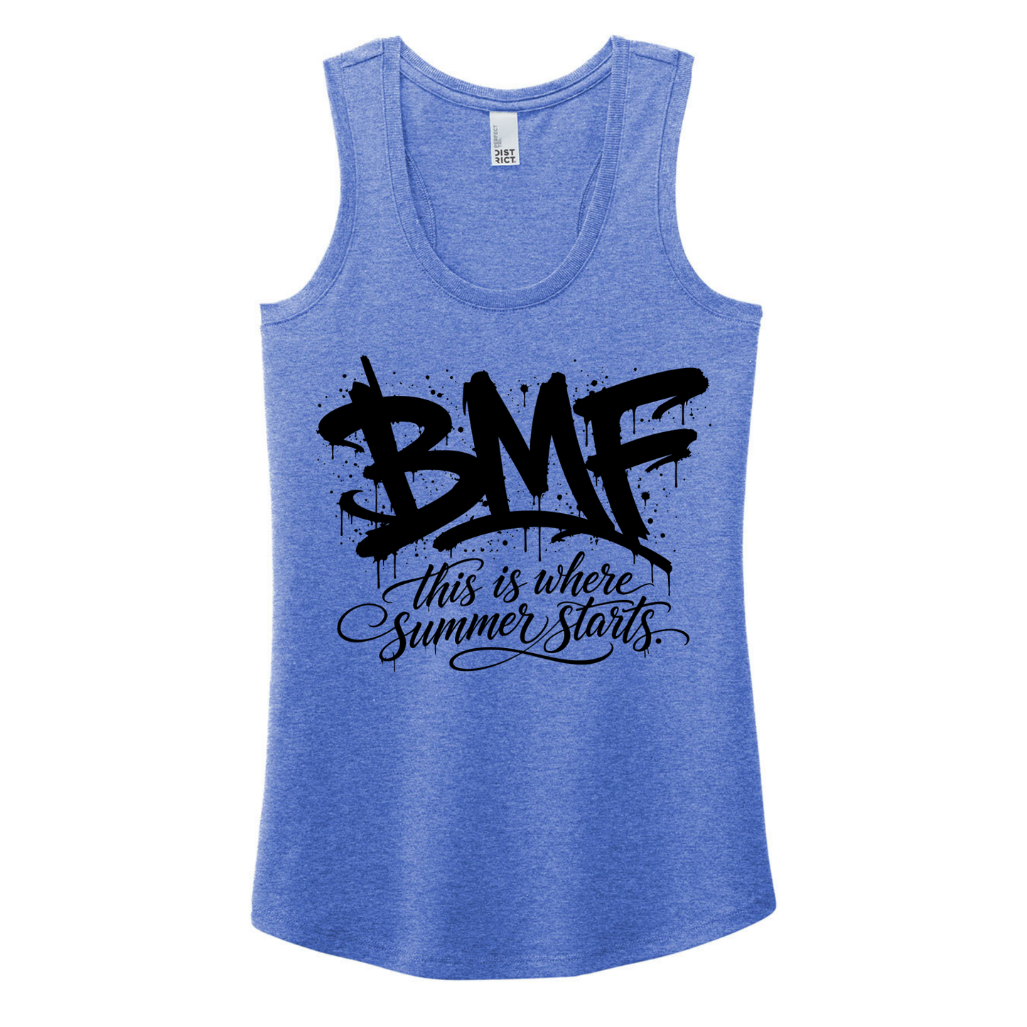 BMF 2026 - District® Women’s Perfect Tri® Racerback Tank - ROYAL FROST
