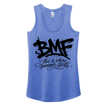 BMF 2026 - District® Women’s Perfect Tri® Racerback Tank - ROYAL FROST
