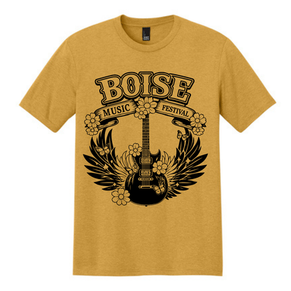 BMF 2026 - District® Perfect Tri® Tee - OCHRE YELLOW HEATHER