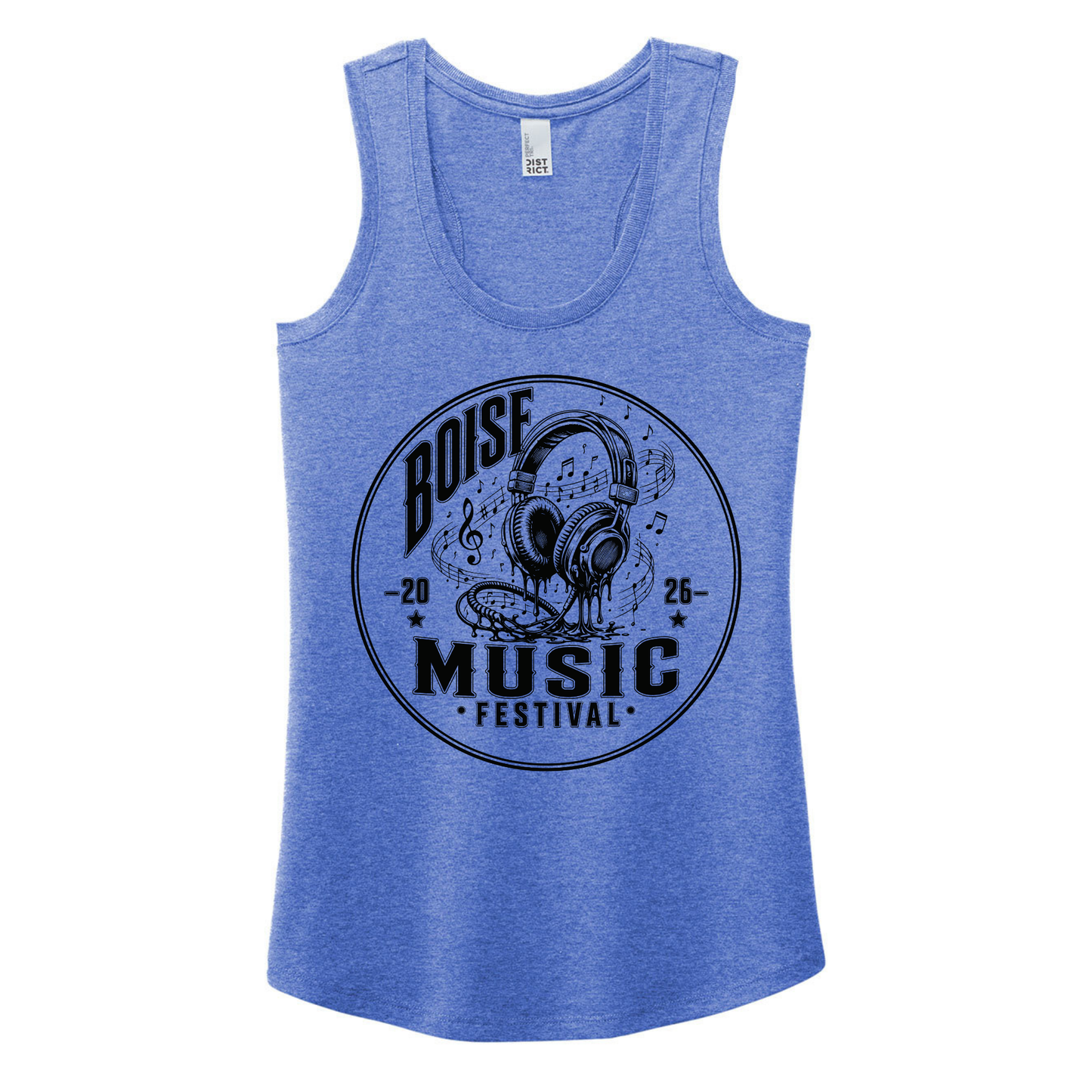 BMF 2026 - District® Women’s Perfect Tri® Racerback Tank - ROYAL FROST