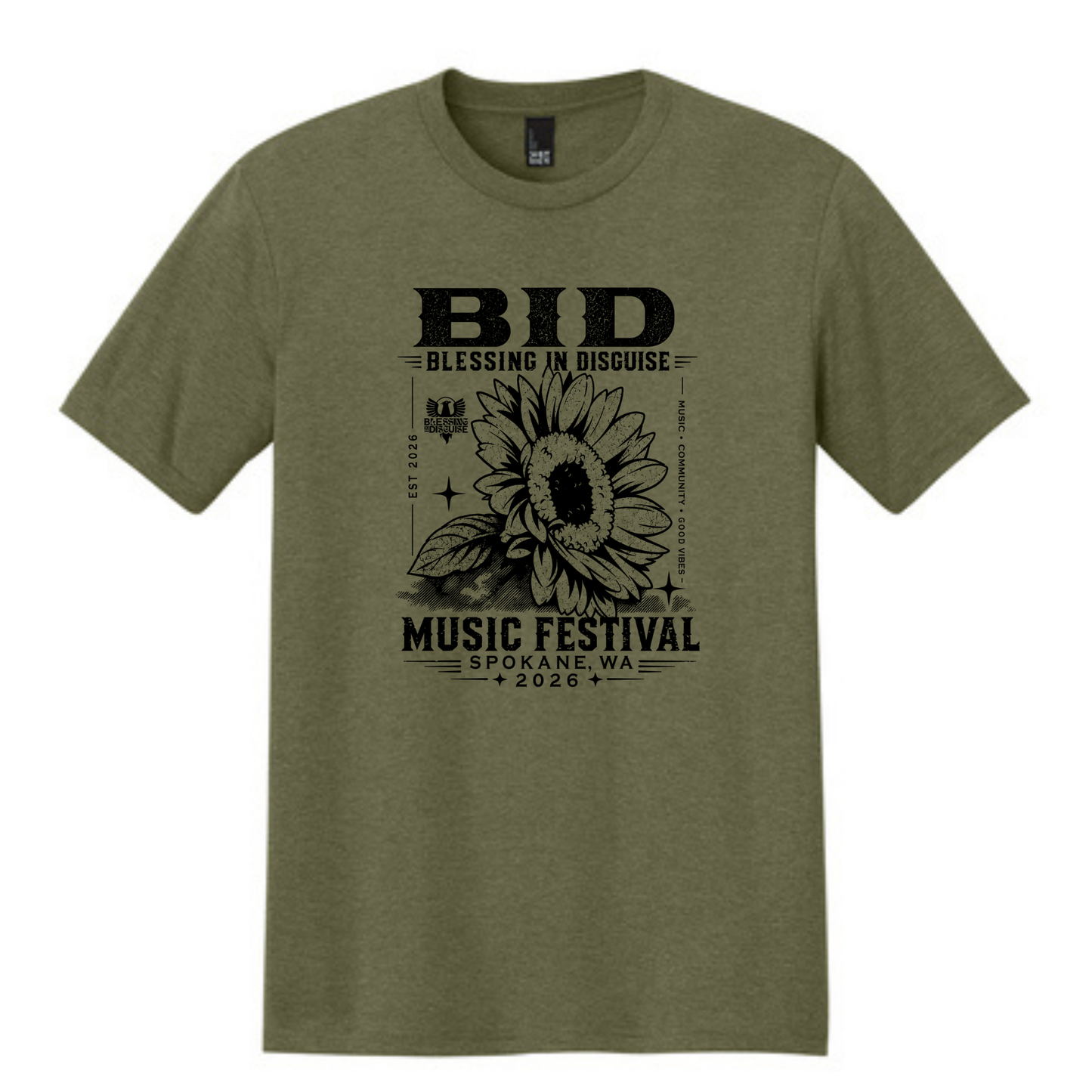 BID 2026 - District® Perfect Tri® Tee - MILITARY GREEN FROST