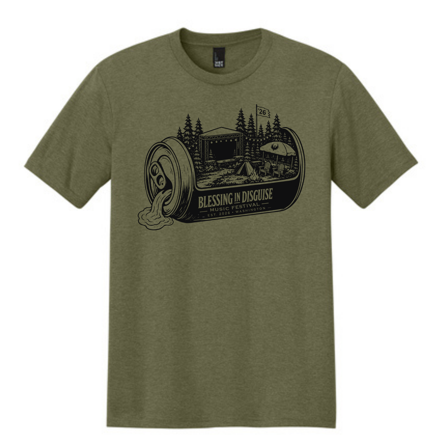 BID 2026 - District® Perfect Tri® Tee - MILITARY GREEN FROST