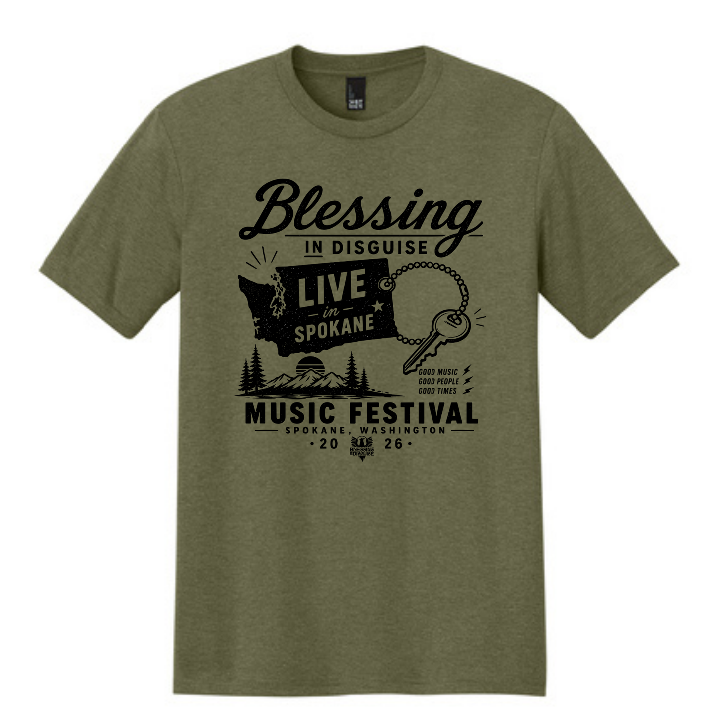BID 2026 - District® Perfect Tri® Tee - MILITARY GREEN FROST