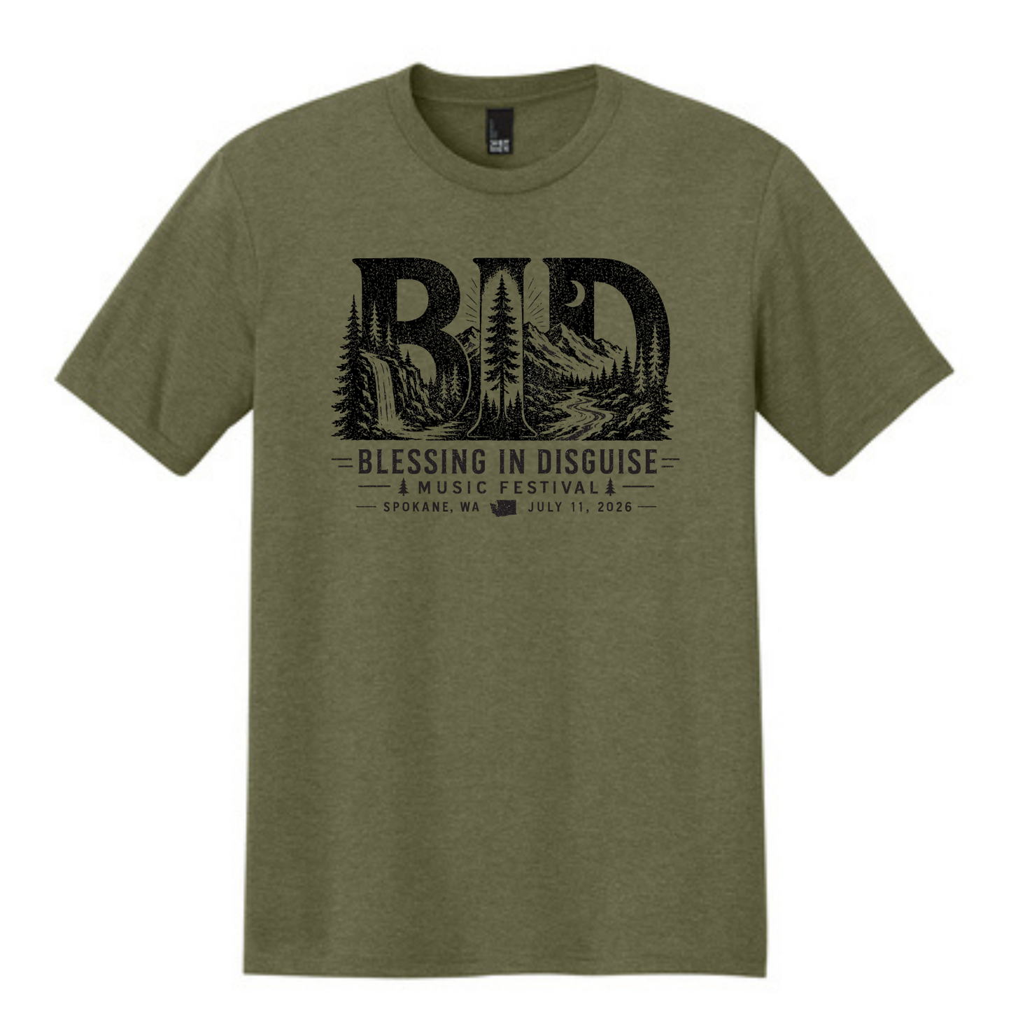 BID 2026 - District® Perfect Tri® Tee - MILITARY GREEN FROST