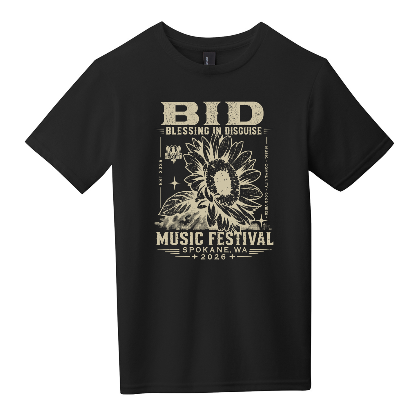 BID 2026 - YOUTH - Tultex Fine Jersey T-shirt - BLACK