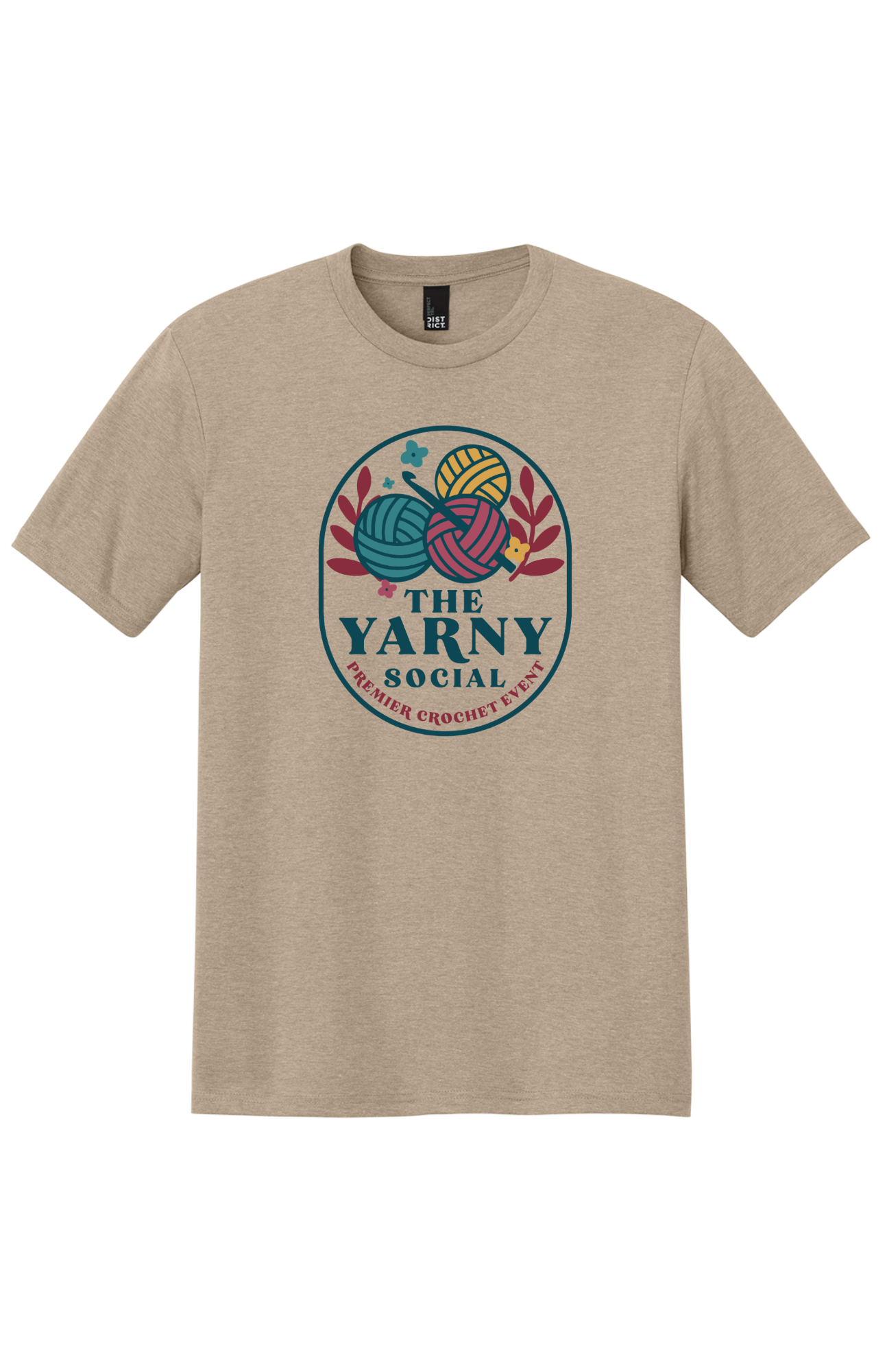 Yarny Social - Short Sleeve Tee - Desert Tan Heather