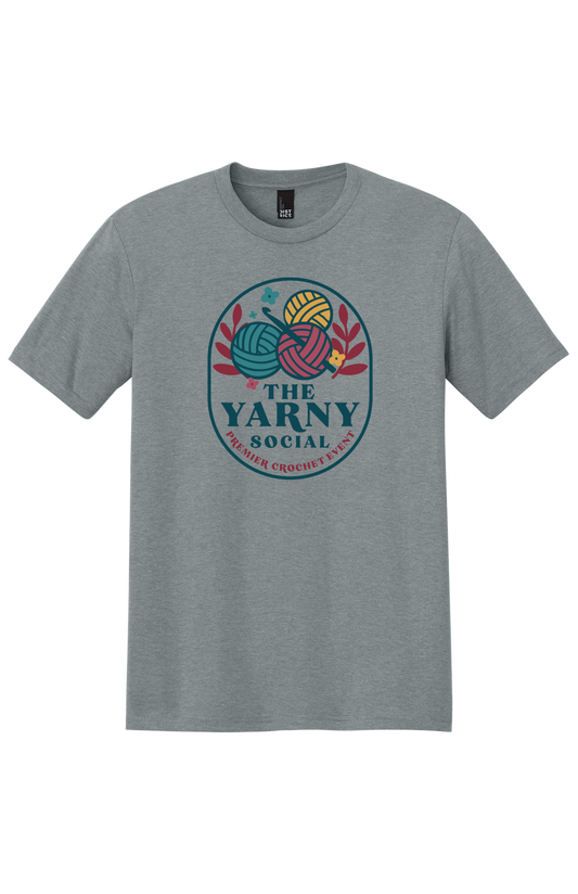 Yarny Social - Short Sleeve Tee - Heathered Grey