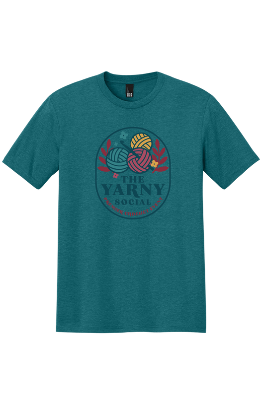 Yarny Social - Short Sleeve Tee - Heathered Teal