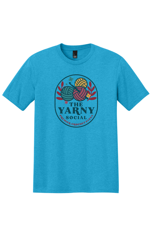 Yarny Social - Short Sleeve Tee - Heathered Turquoise