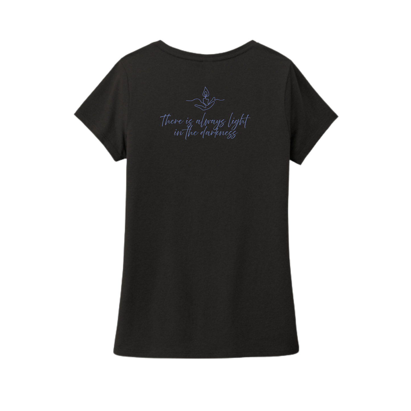 Light the Night for Hope - Women's V-Neck Tee - Black