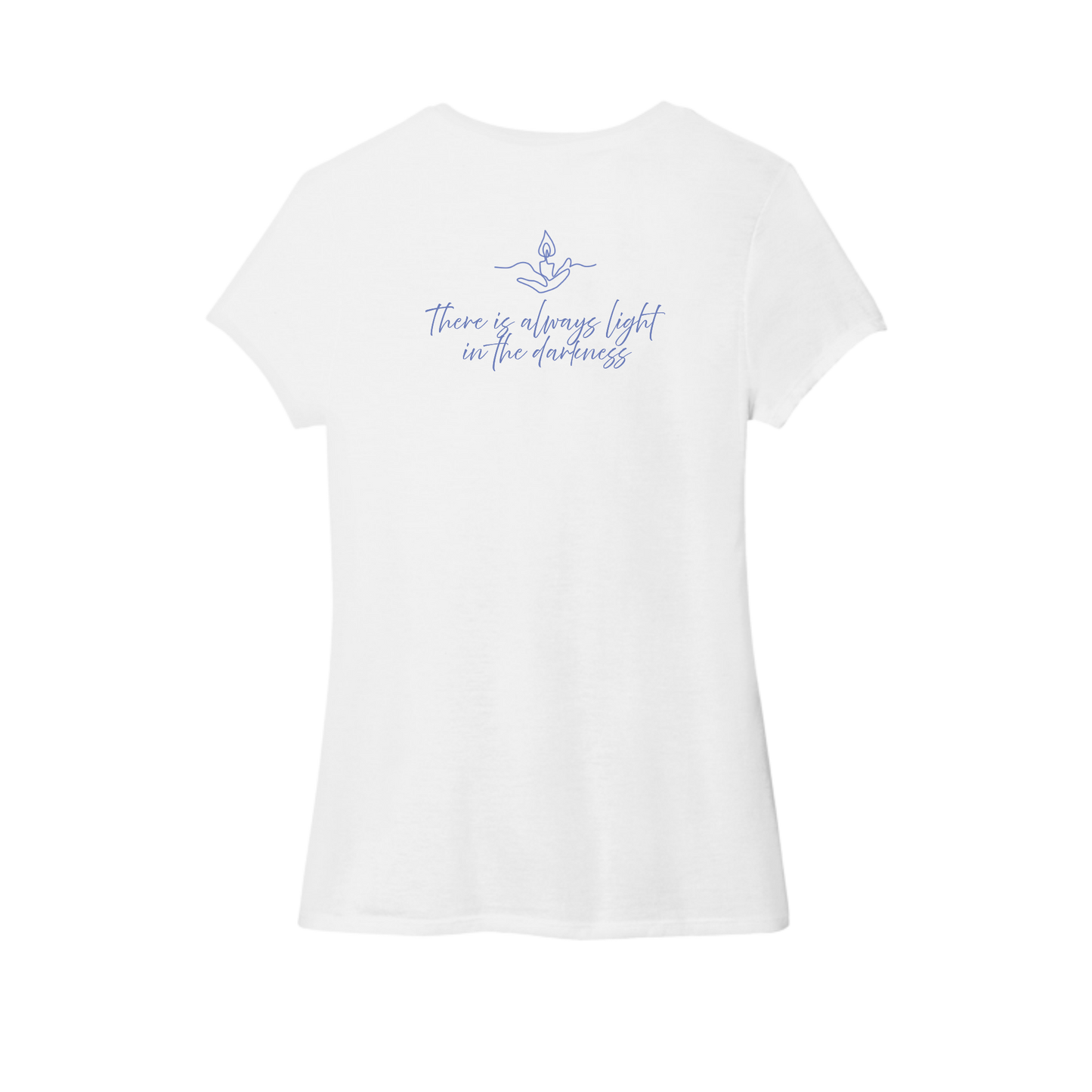 Light the Night for Hope - Women's V-Neck Tee - White