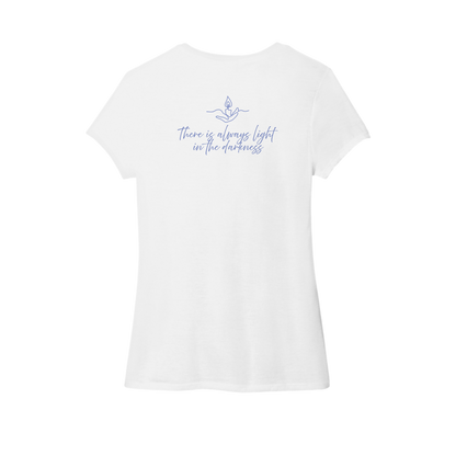 Light the Night for Hope - Women's V-Neck Tee - White