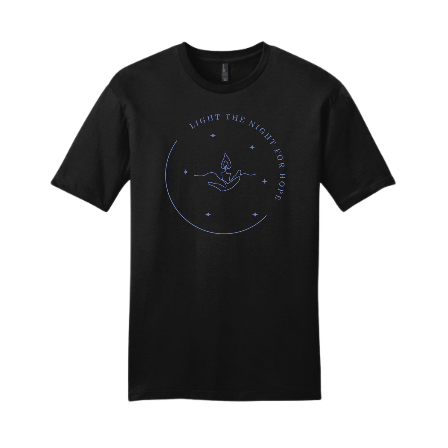 Light the Night for Hope - Short Sleeve Tee - Black