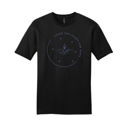 Light the Night for Hope - Short Sleeve Tee - Black