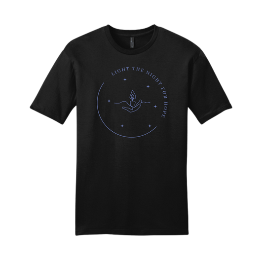 Light the Night for Hope - Short Sleeve Tee - Black