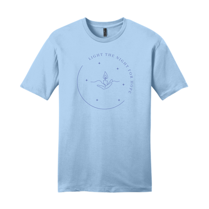 Light the Night for Hope - Short Sleeve Tee - Ice Blue
