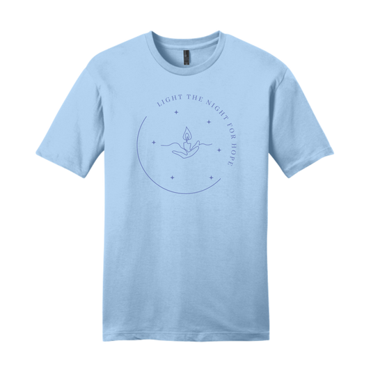 Light the Night for Hope - Short Sleeve Tee - Ice Blue
