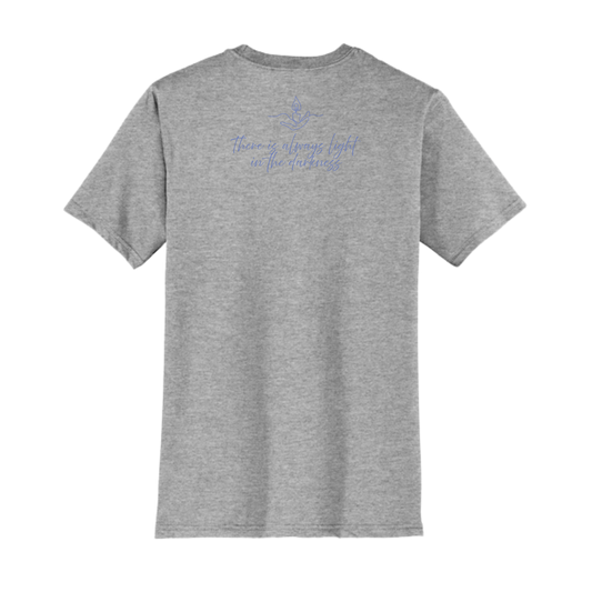 Light the Night for Hope - Short Sleeve Tee - Light Grey Frost