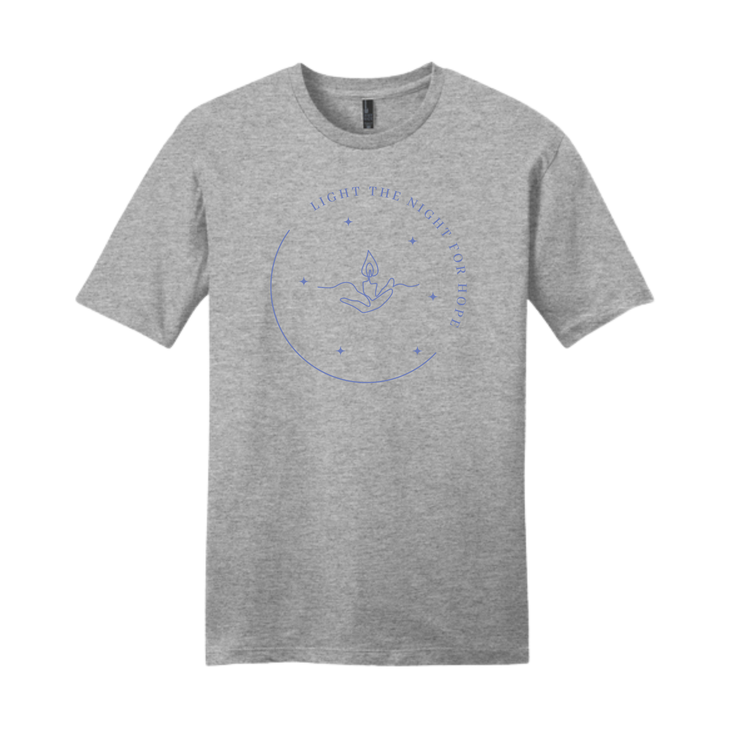 Light the Night for Hope - Short Sleeve Tee - Light Grey Frost