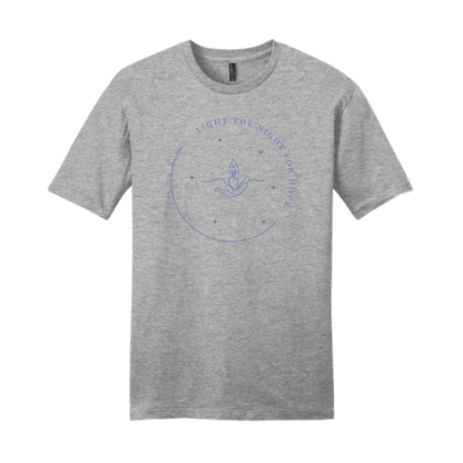 Light the Night for Hope - Short Sleeve Tee - Light Grey Frost