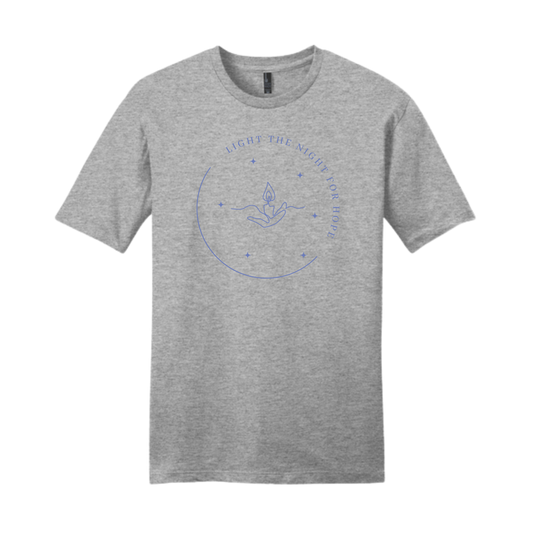 Light the Night for Hope - Short Sleeve Tee - Light Grey Frost