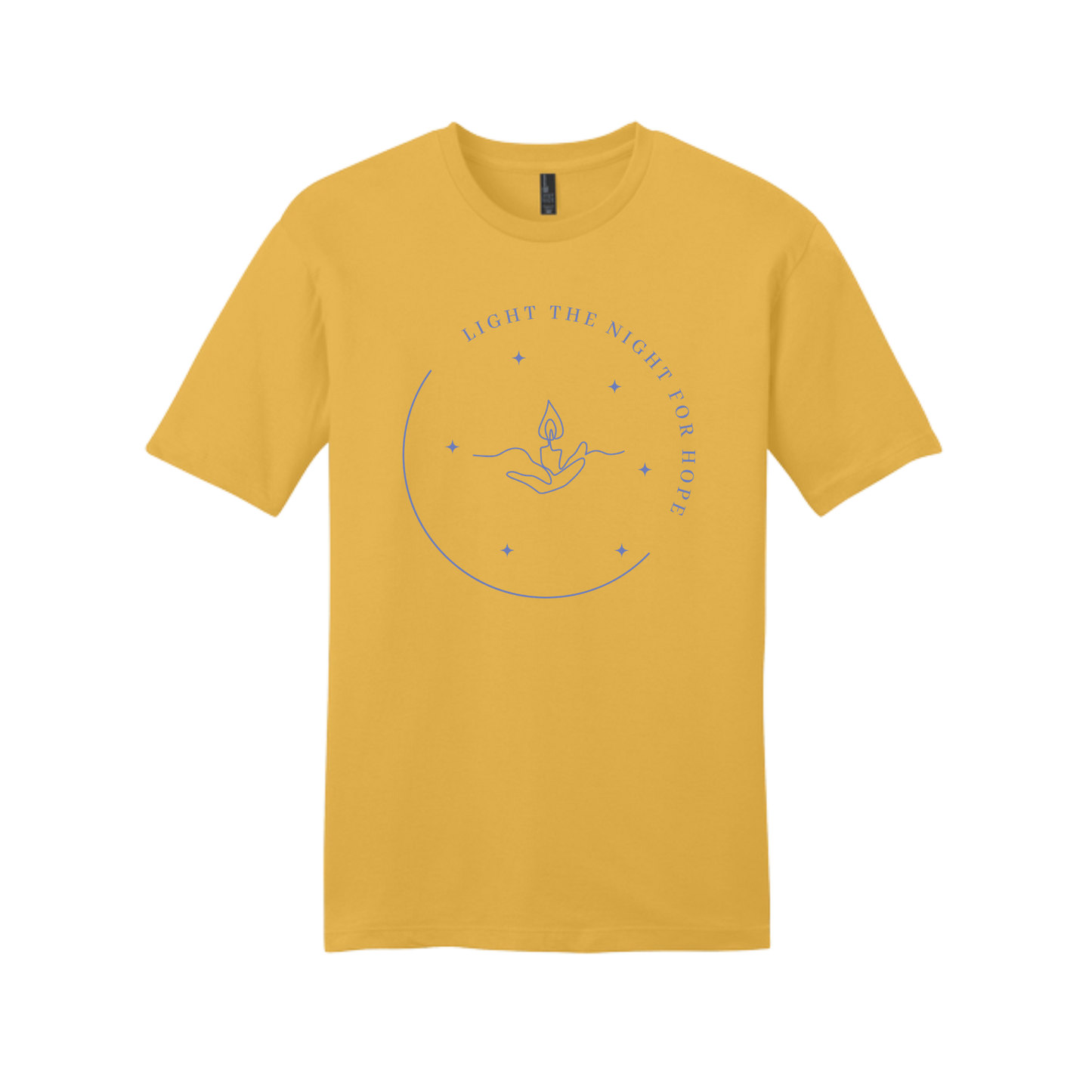 Light the Night for Hope - Short Sleeve Tee - Ochre Yellow