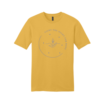 Light the Night for Hope - Short Sleeve Tee - Ochre Yellow