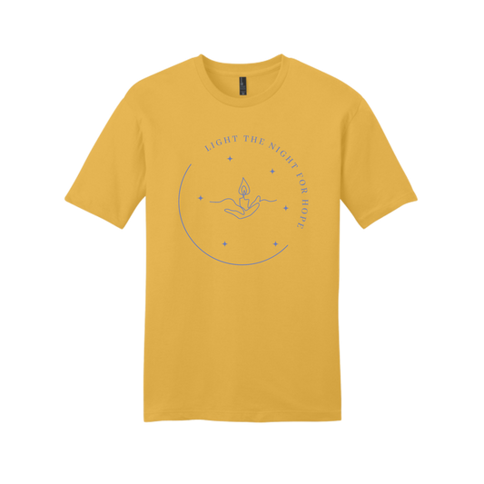 Light the Night for Hope - Short Sleeve Tee - Ochre Yellow