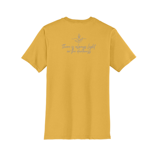 Light the Night for Hope - Short Sleeve Tee - Ochre Yellow