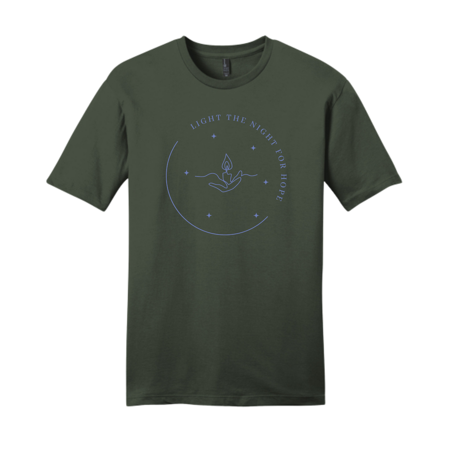 Light the Night for Hope - Short Sleeve Tee - Olive