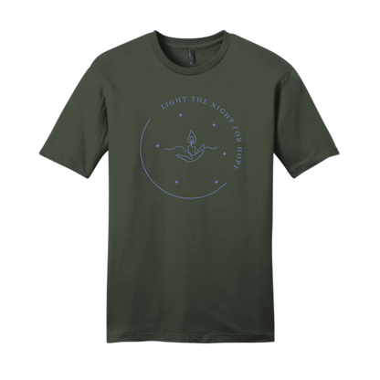 Light the Night for Hope - Short Sleeve Tee - Olive