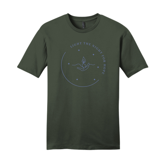 Light the Night for Hope - Short Sleeve Tee - Olive