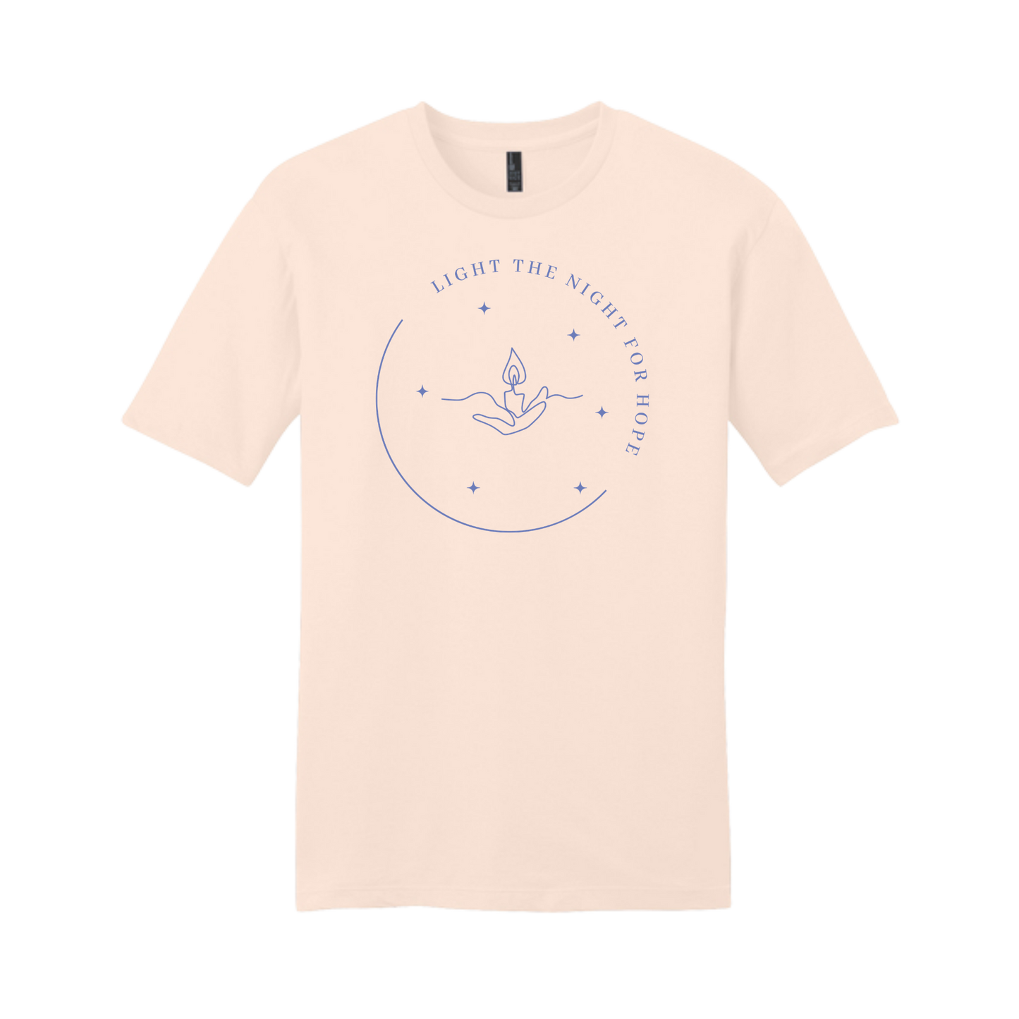 Light the Night for Hope - Short Sleeve Tee - Rosewater Pink