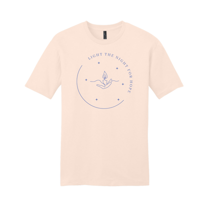 Light the Night for Hope - Short Sleeve Tee - Rosewater Pink
