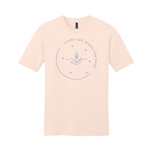 Light the Night for Hope - Short Sleeve Tee - Rosewater Pink