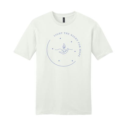 Light the Night for Hope - Short Sleeve Tee - White Smoke
