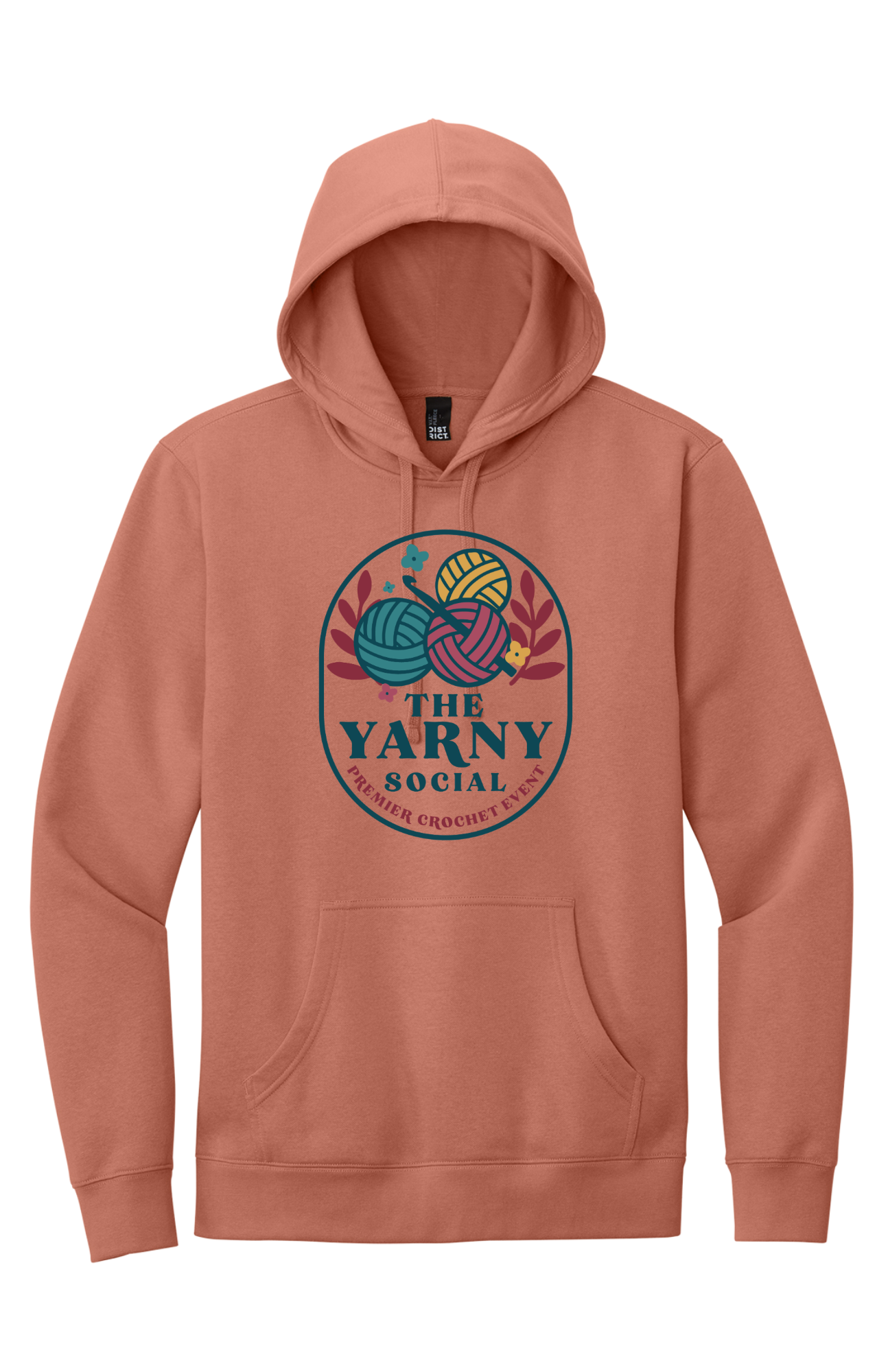 Yarny Social - Fleece Hoodie - Desert Rose