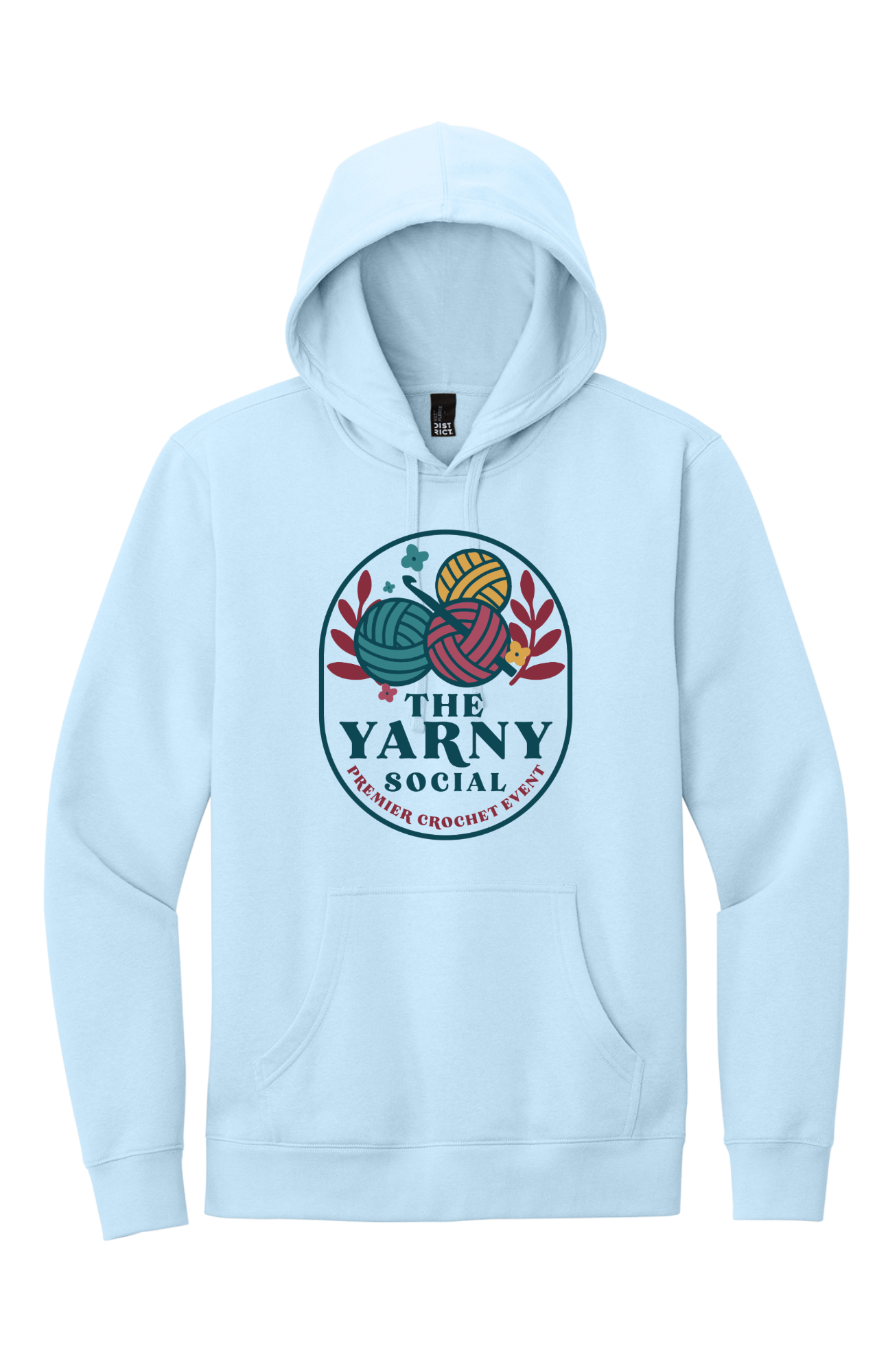Yarny Social - Fleece Hoodie - Ice Blue